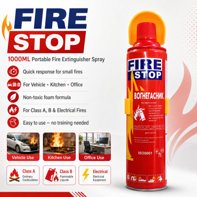 1000ml Fire Stop portable fire extinguisher spray